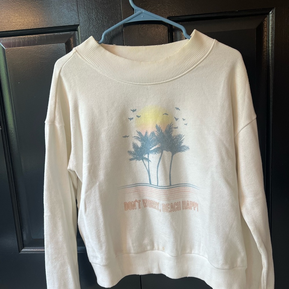 Aerie Cream Graphic Women's Sweater